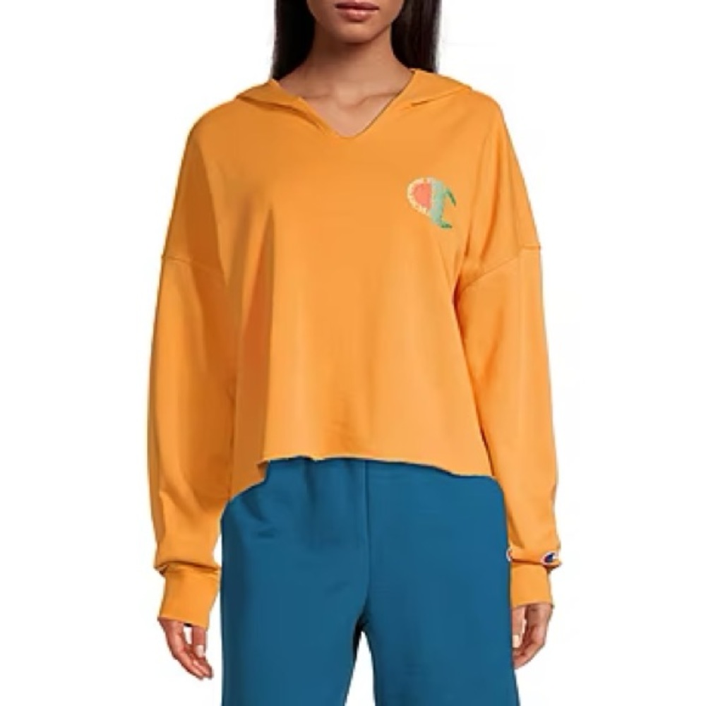 NWT Champion Women's Long Sleeve Hoodie in Capri Orange